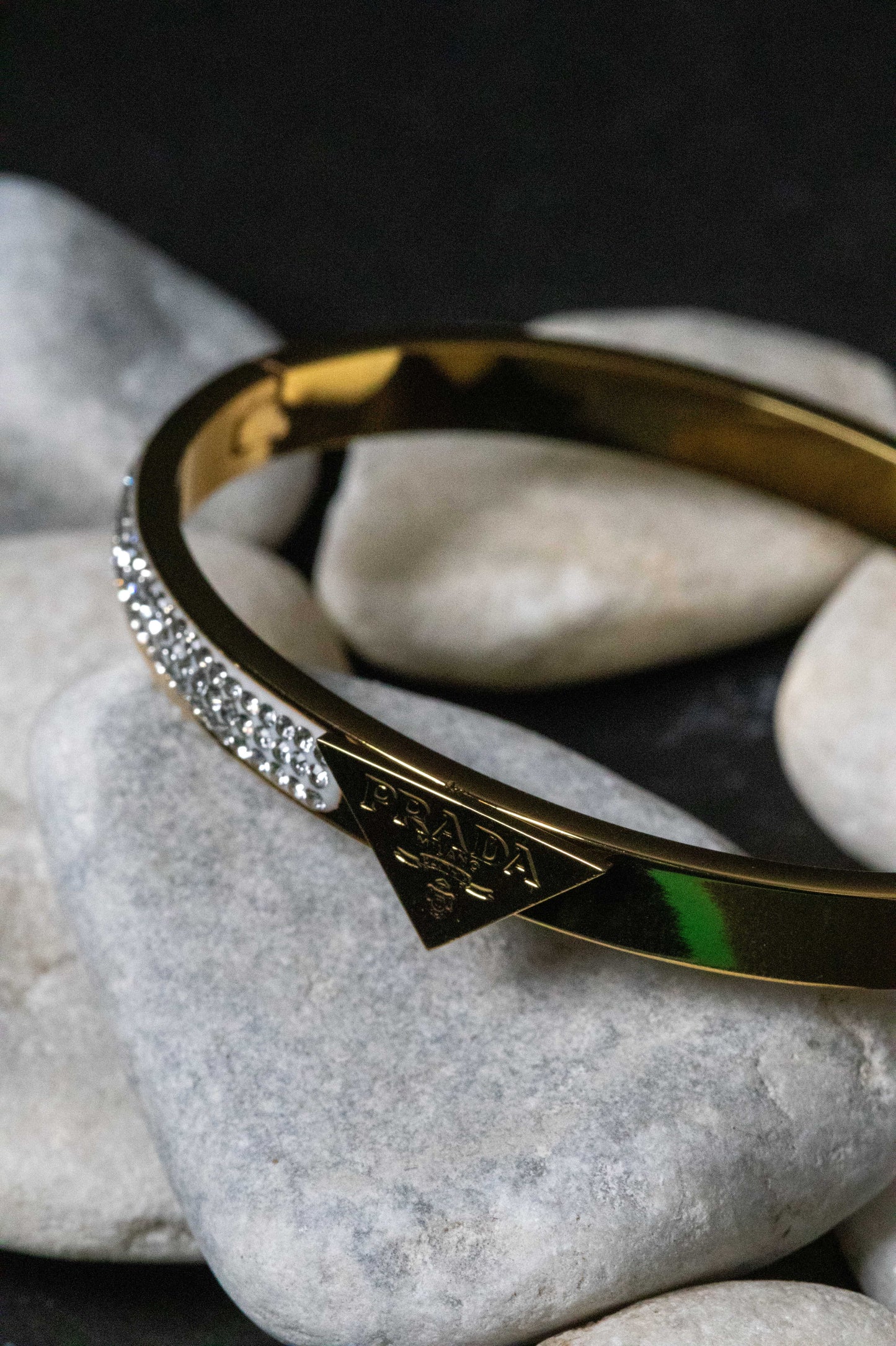 Luxury Gold Crystal Bangle Bracelet | Designer-Inspired Women’s Jewelry