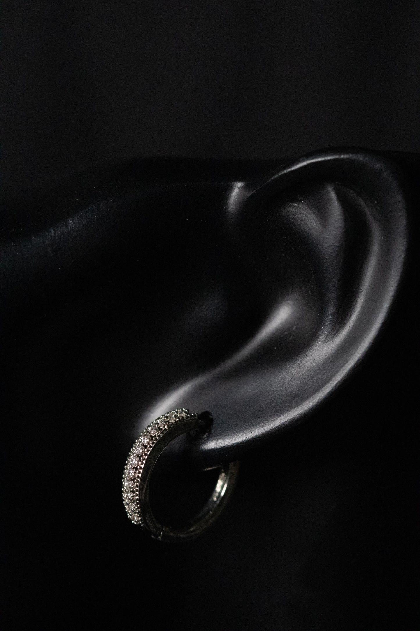 Elegant Silver Crystal Stud Earrings | Sparkling Single Row Design