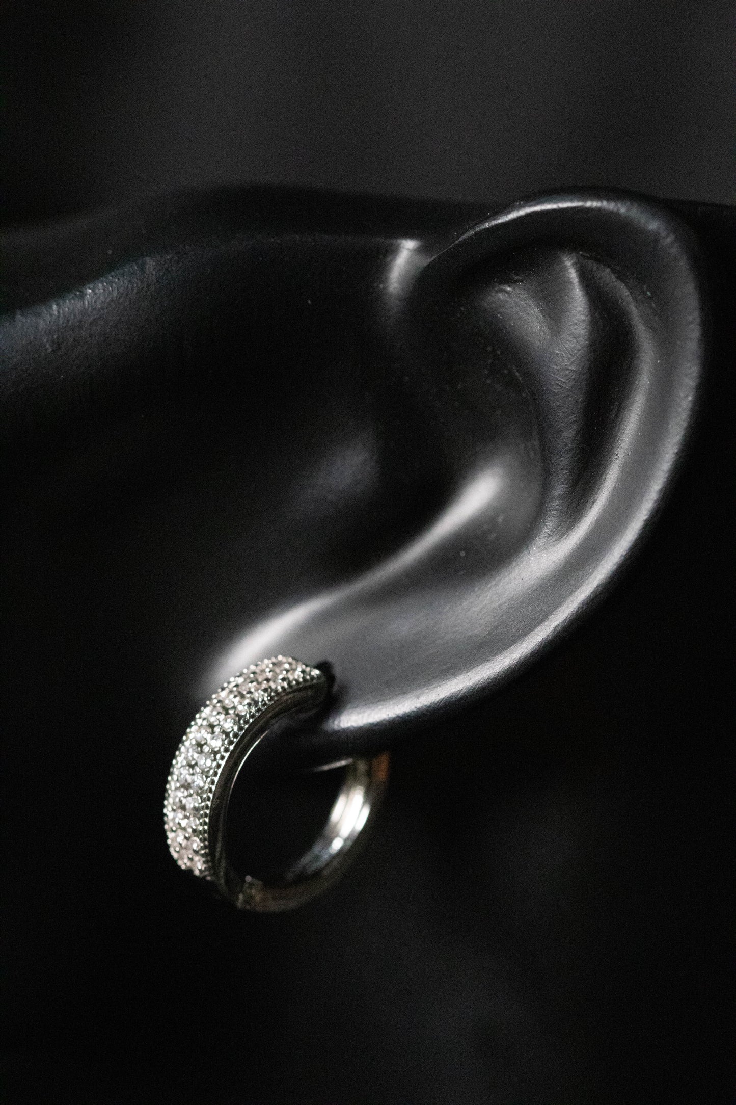 Elegent Silver Crystal Stud Earrings | Sparkling Double Row Design