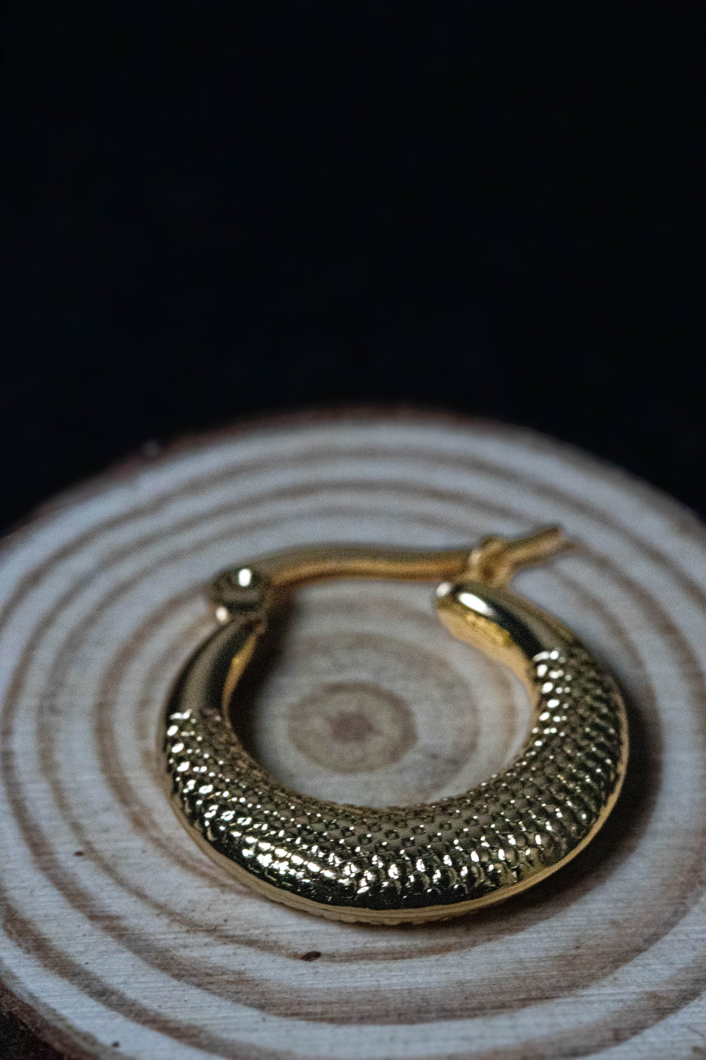 Classic Gold Textured Hoop Earrings | Elegant Lightweight Design