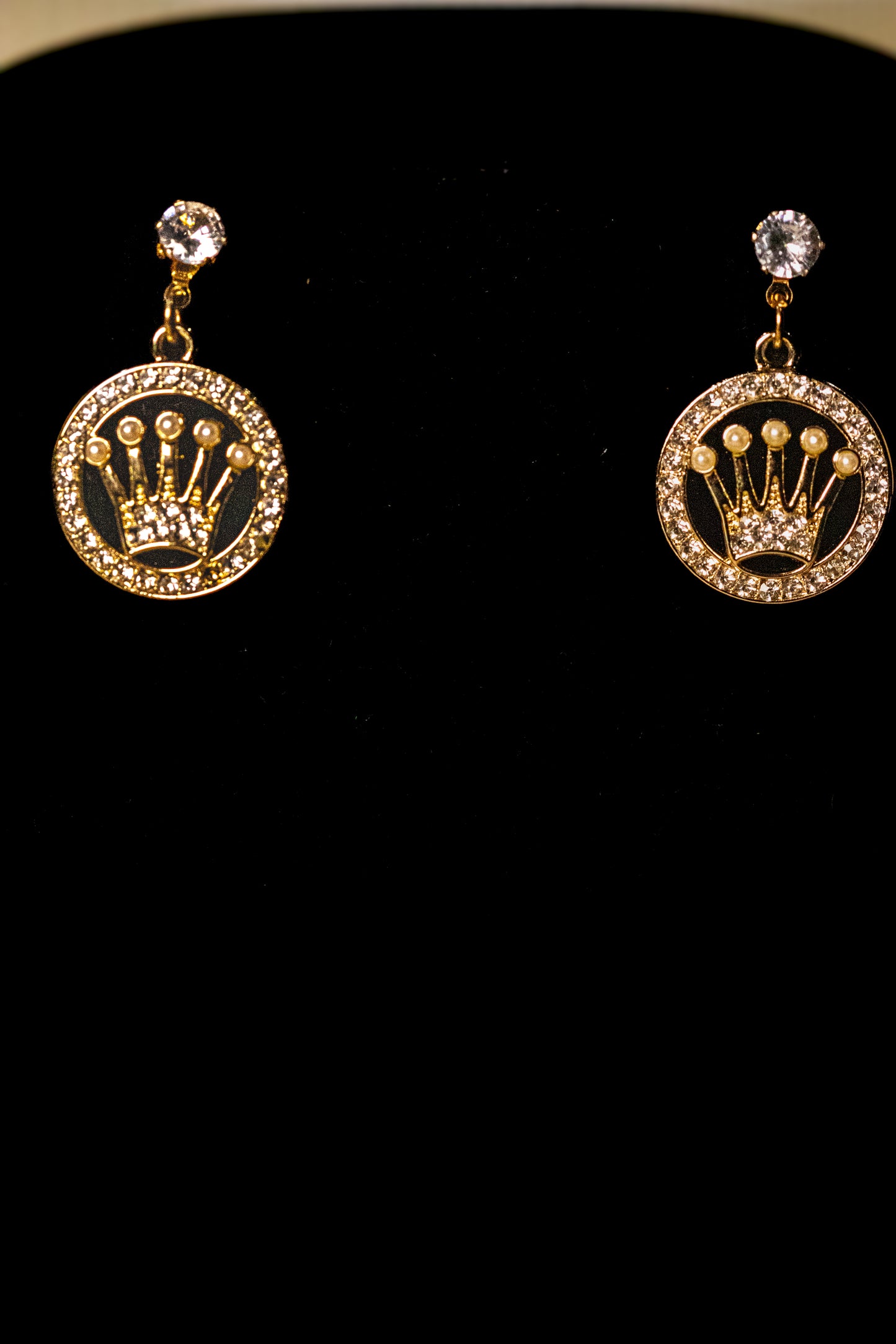 Royal Crown Pendant Necklace Set | Crystal & Pearl Embellished Jewelry