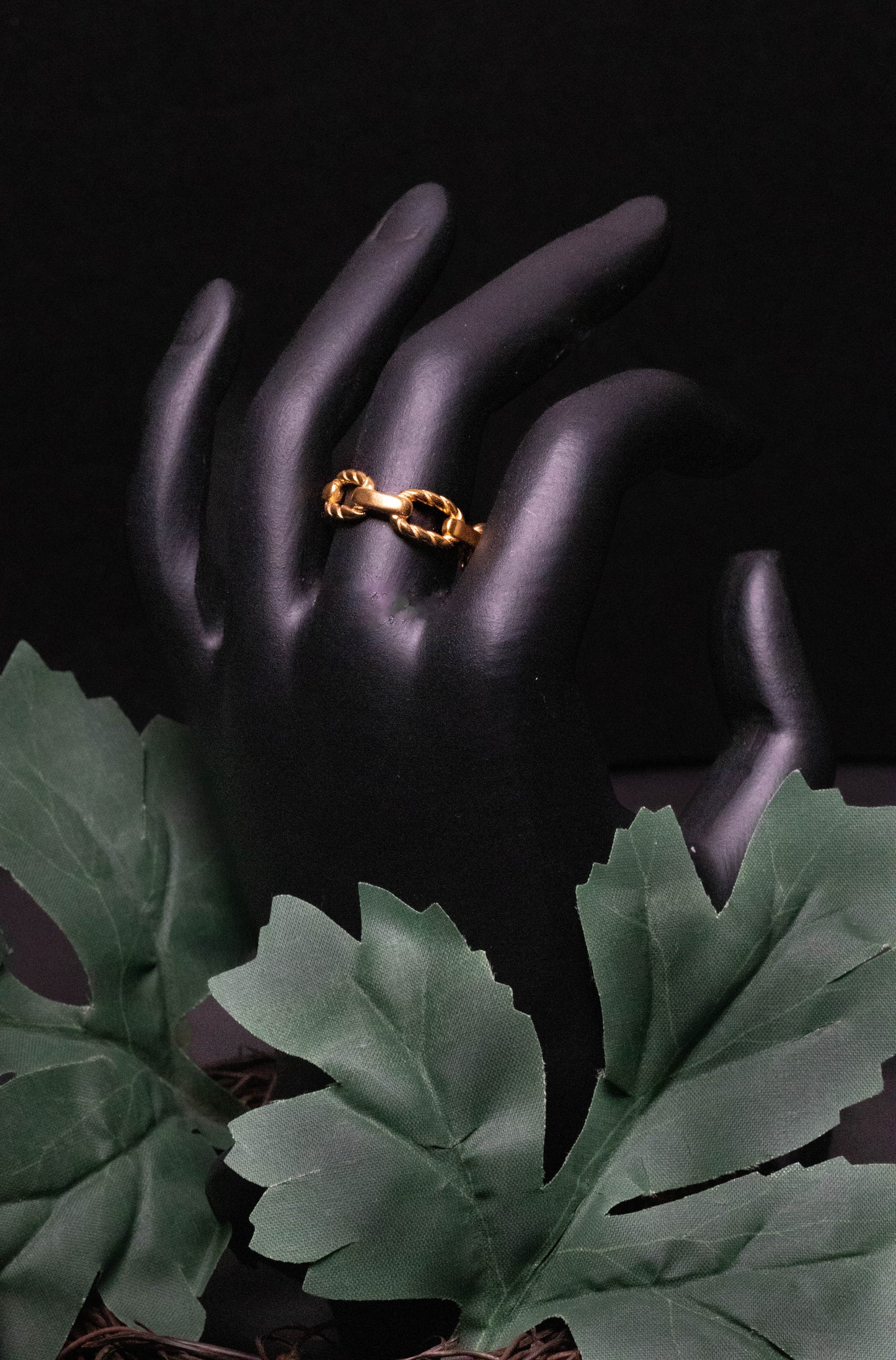 Gold Chain Link Ring | Bold Minimalist Design