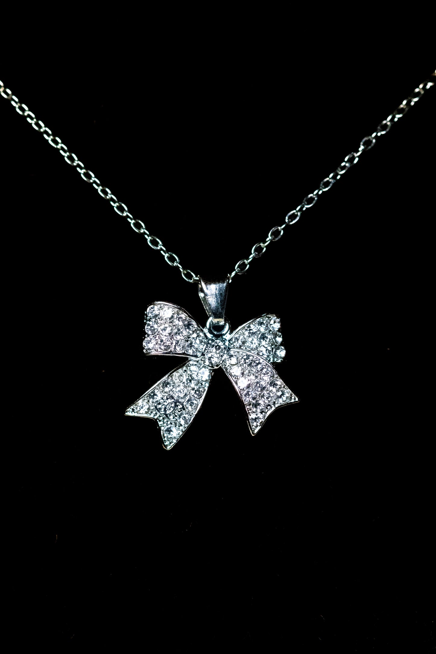 Radiant Bow Crystal Jewelry Set | Necklace & Earrings