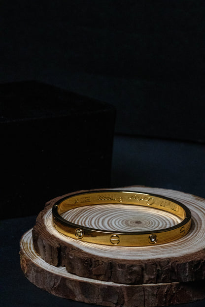 Minimalist Gold Bangle Bracelet | Modern Luxury-Inspired Women’s Jewelry