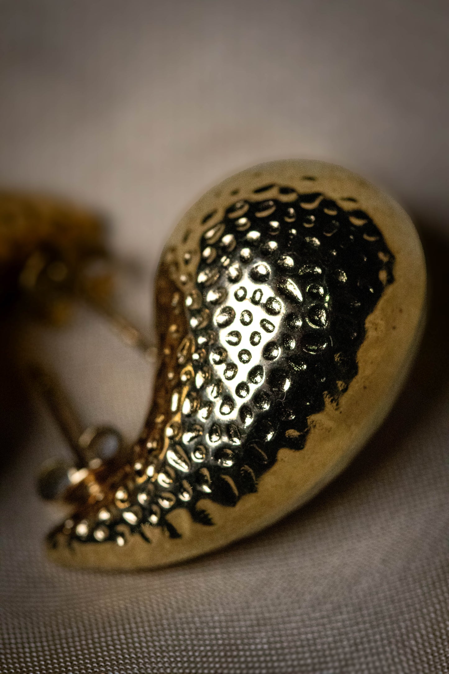 Textured Gold Stud Earrings | Bold Modern Design