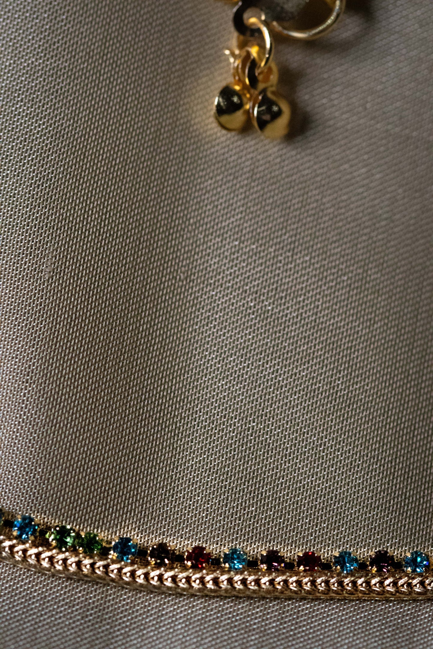 Golden Multicolor Stone Payal | Dual Chain with Dangling Charm