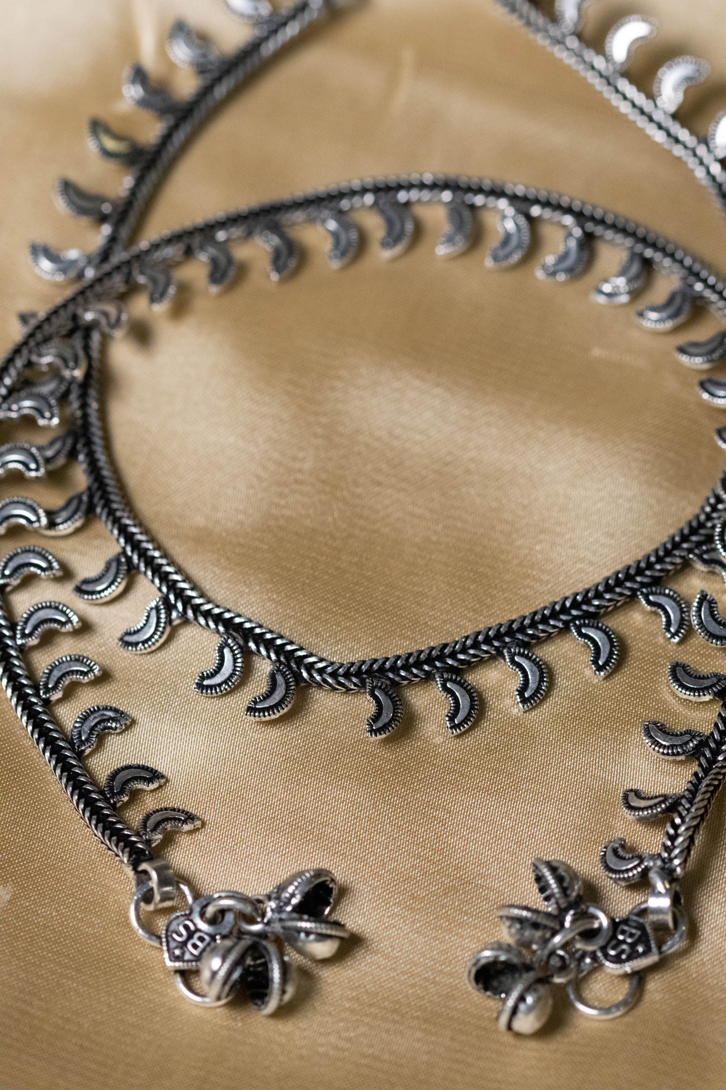 Traditional Oxidized Silver Anklet | Ethnic Payal with Ghungroo Charms